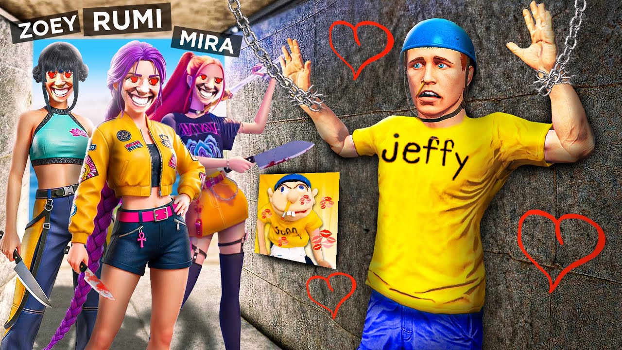 Джеффи был похищен безумными охотниками на демонов из K-POP в GTA 5!