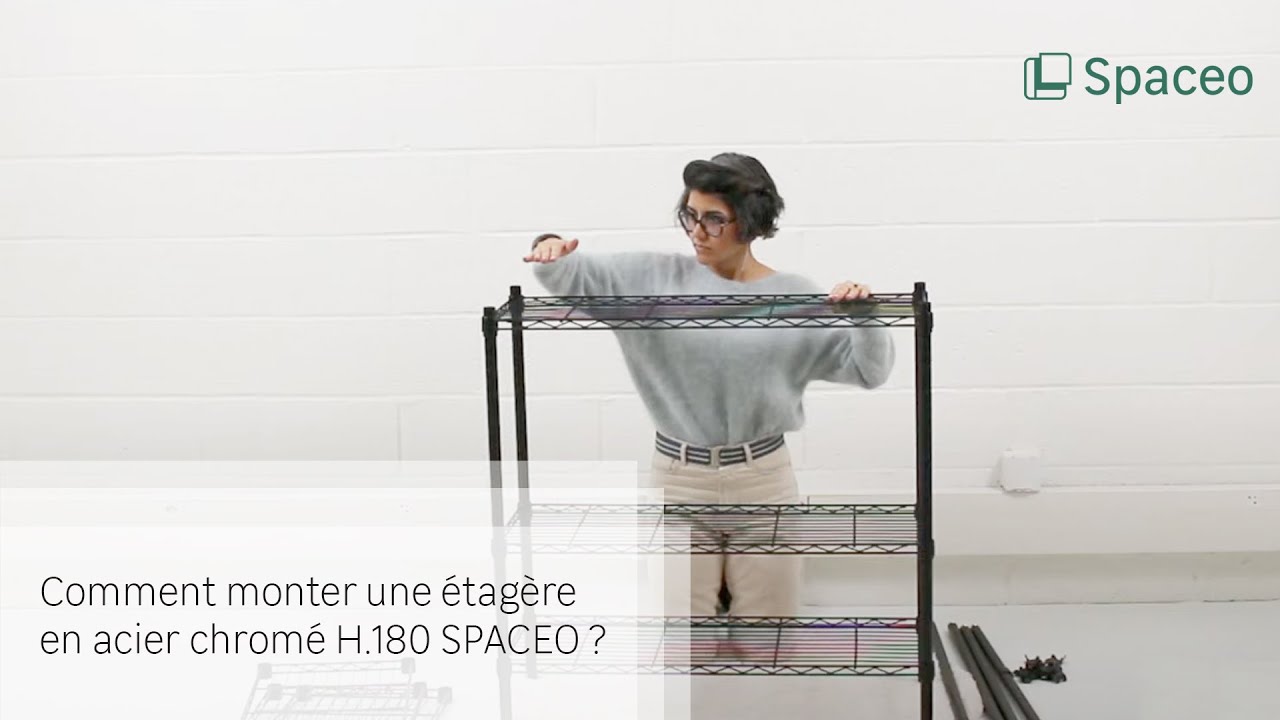🔨 TUTO - Comment monter une étagère en acier chromé H.180 SPACEO ?