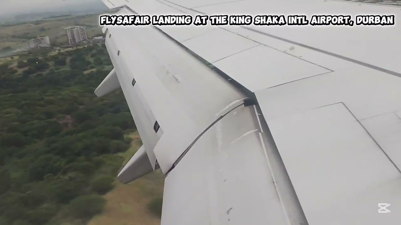 Flysafair smooth landing at the King Shaka Intl Airport, Durban #southafrica #flysafair #landing 