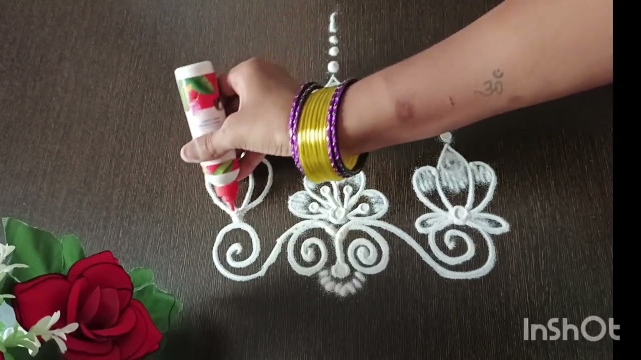 సింపుల్ ముగ్గు డైలీ యూస్ రంగోలి 🙏 simple muggu daily use rangoli 🙏#plz subscribe my channel 🙏🌺🕉️🙏🕉️