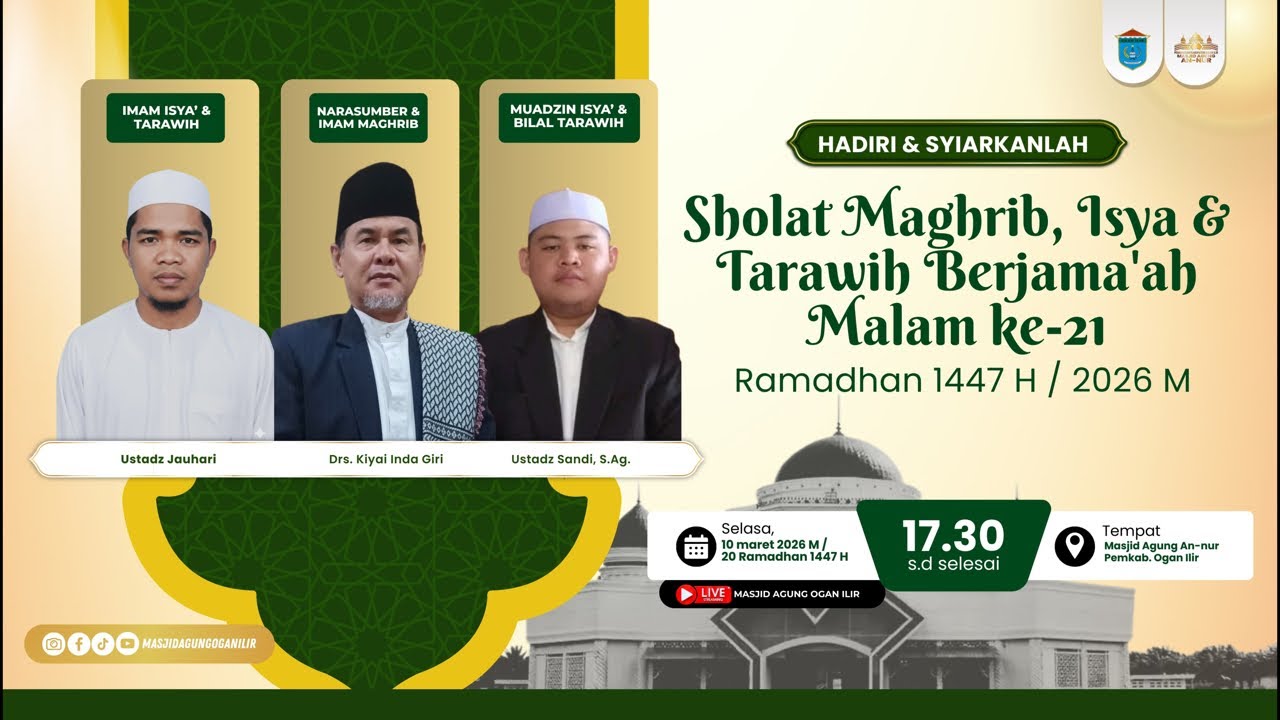 KAJIAN RAMADHAN BERSAMA Drs. Kiyai Inda Giri - 10 Maret 2026