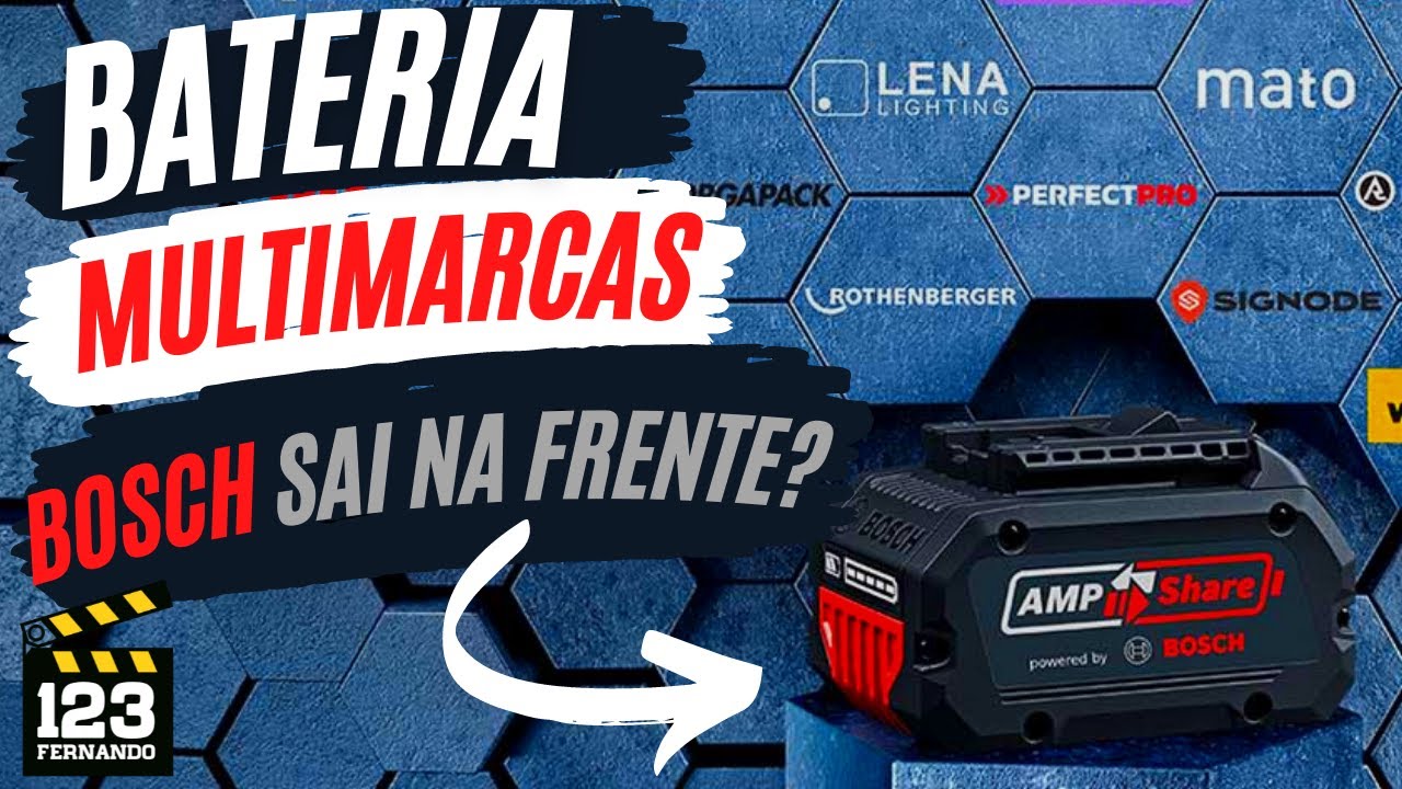 BATERIA UNIVERSAL MULTIMARCAS BOSCH AMPSHARE INICIA O SONHO DO CONSUMIDOR DE FERRAMENTAS A BATERIA.
