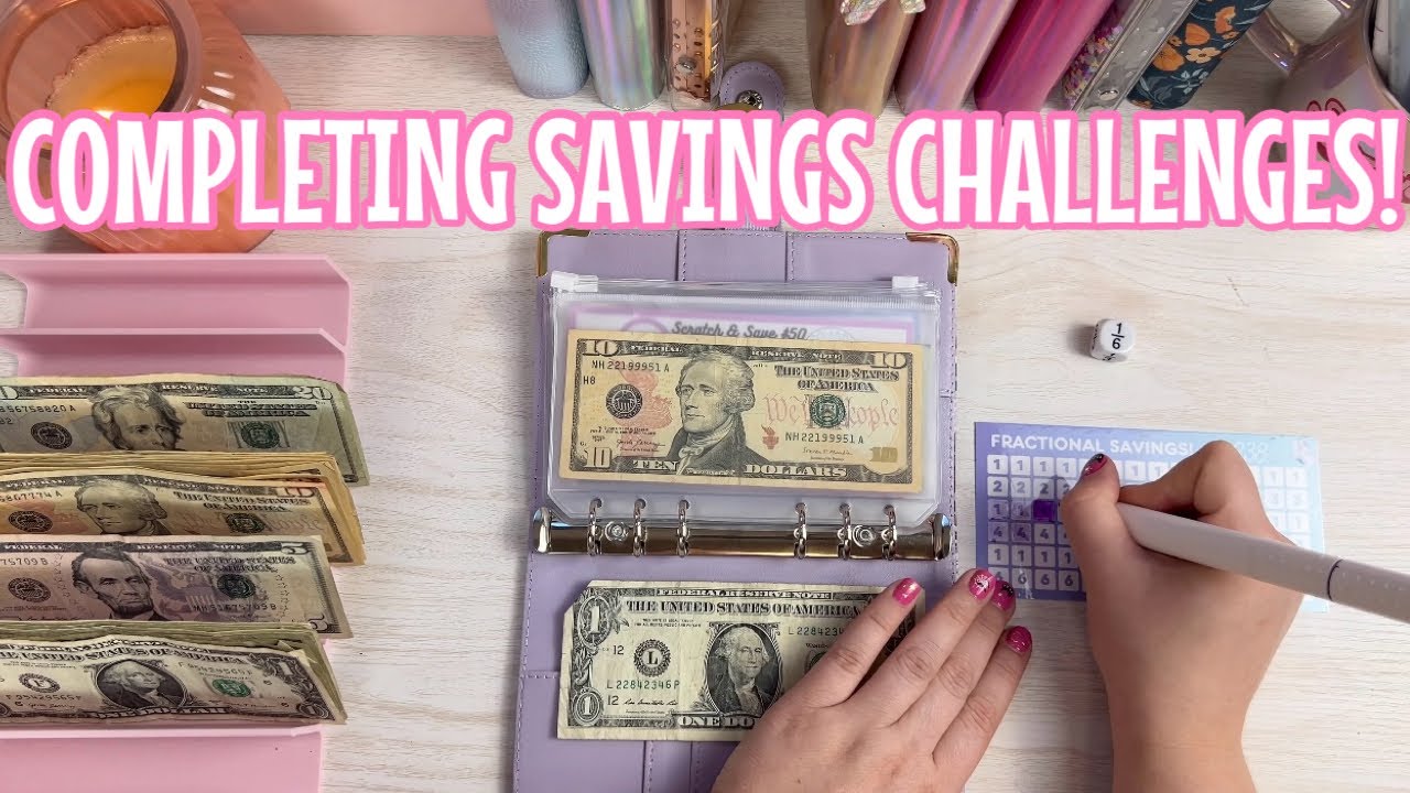 COMPLETING SUMMER SAVINGS CHALLENGES! | Butterfly Cash Savings Binder & Scratch Off Challenges!