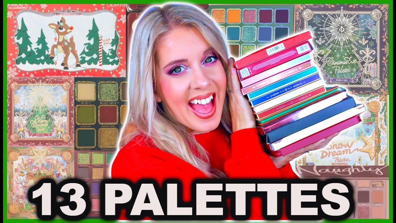 RANKING MY TOP 13 CHRISTMAS EYESHADOW PALETTES! |🎁 2025