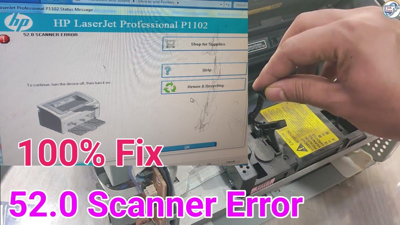 How to Fix HP LaserJet P1102 52.0 Scanner Error.FIX HP LaserJet P1102 Scanner Error.
