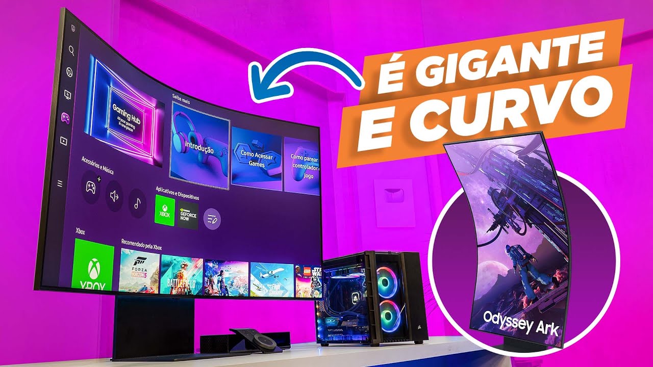 O MONITOR DA SUPER MÁQUINA É INSANO! Conheça o Samsung Odyssey Ark!