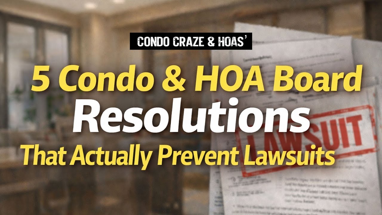 5 Condo and HOA Board Resolutions That Actually Prevent Lawsuits