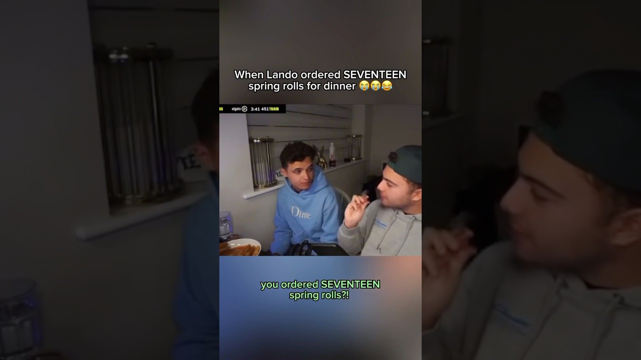 When Lando ordered 17 spring rolls 😂🧡 #trending #formula1 #landonorris #f1