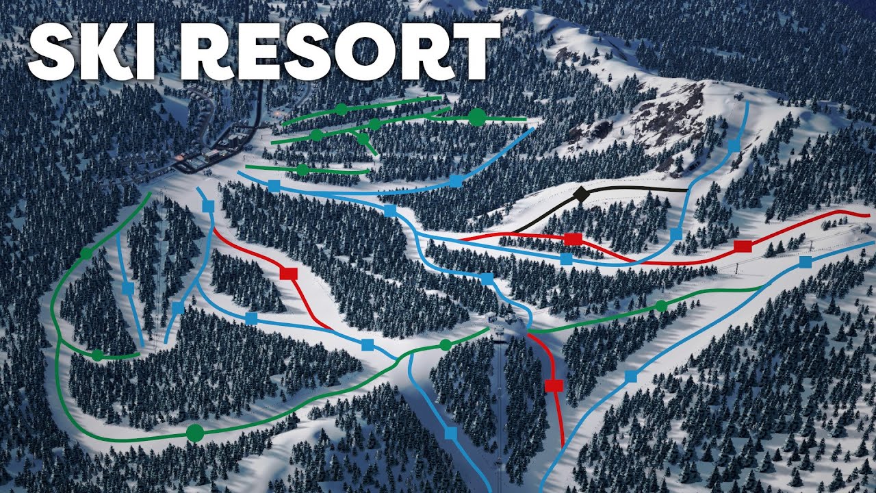 City builder game gives you snow? Make SKI RESORT!