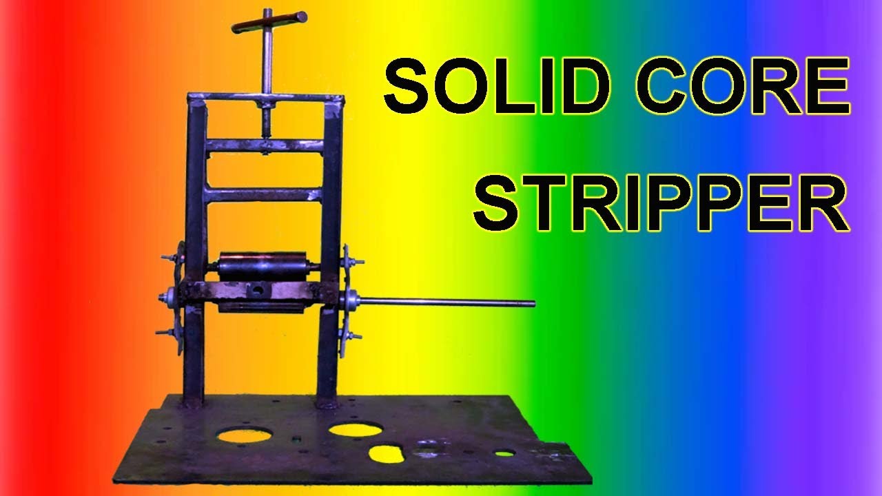 How to make a roller wire-stripper for solid core wire #wirestripping #wirestrippingmachine
