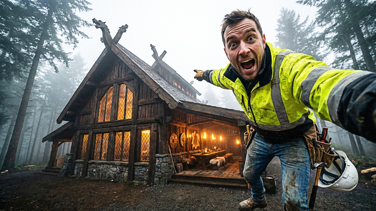 Wikingerhaus: Kompletter Bushcraft-Unterschlupf aus Handwerkzeugen gebaut | Wikinger
