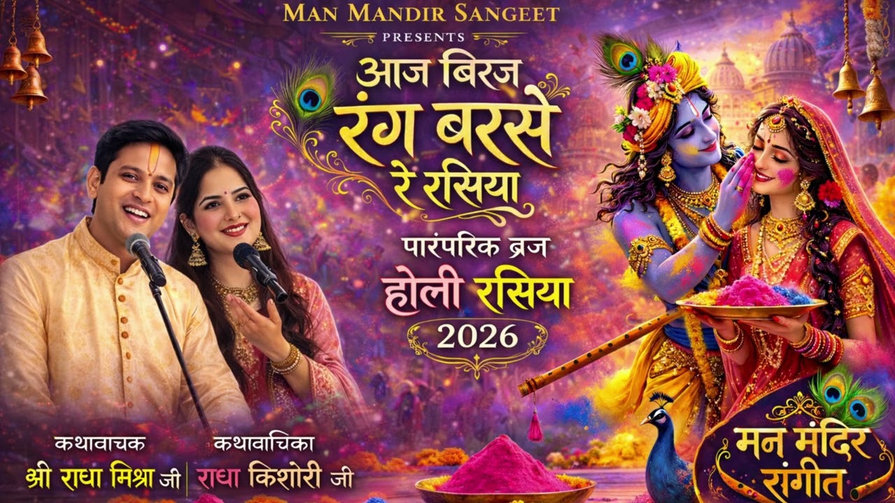 Aaj Braj Mai Holi Re Rasiya | Holi Special Song 2026 | Radha Krishna Holi Song Holi ke rasiya #holi 