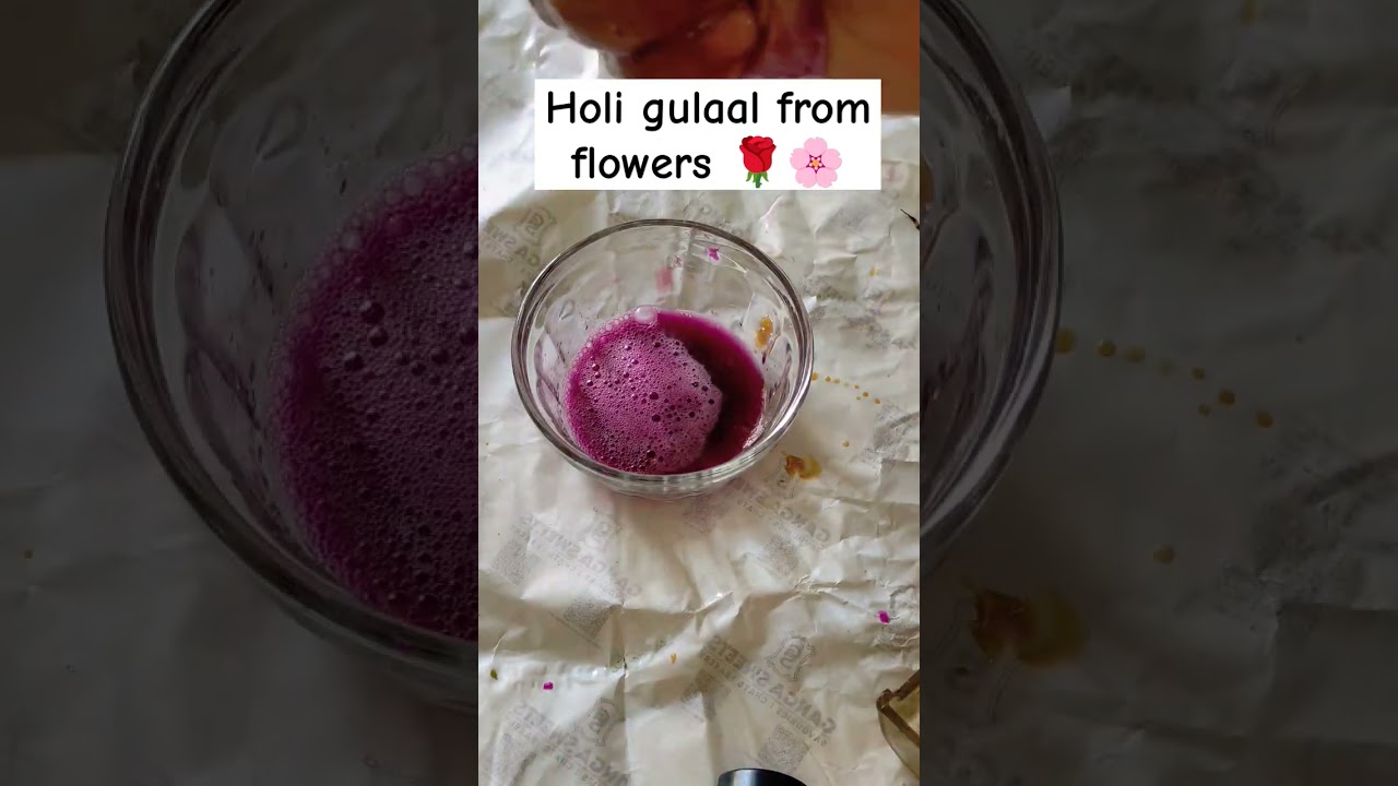 DIY Holi colour from flowers 🌼🌹#holispecial #diy Holi gulaal at home 🏠