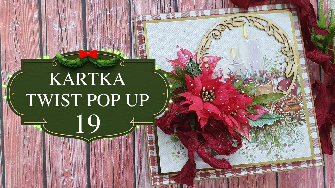 Kartka TWIST POP UP.  SCRAPMAS 2021. DZIEŃ 19. Christmas inspirations.