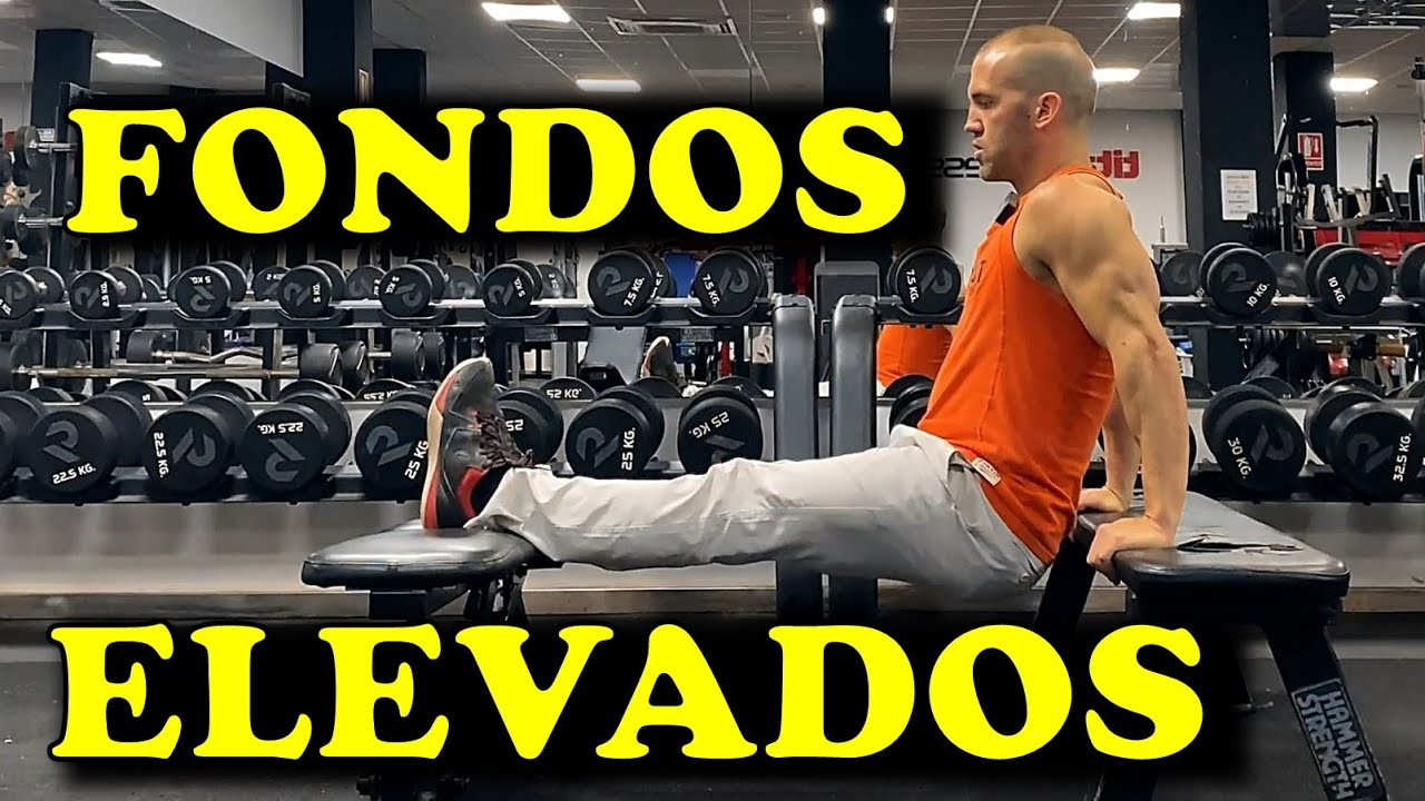 Fondos de TRÍCEPS en Banco con Pies Elevados