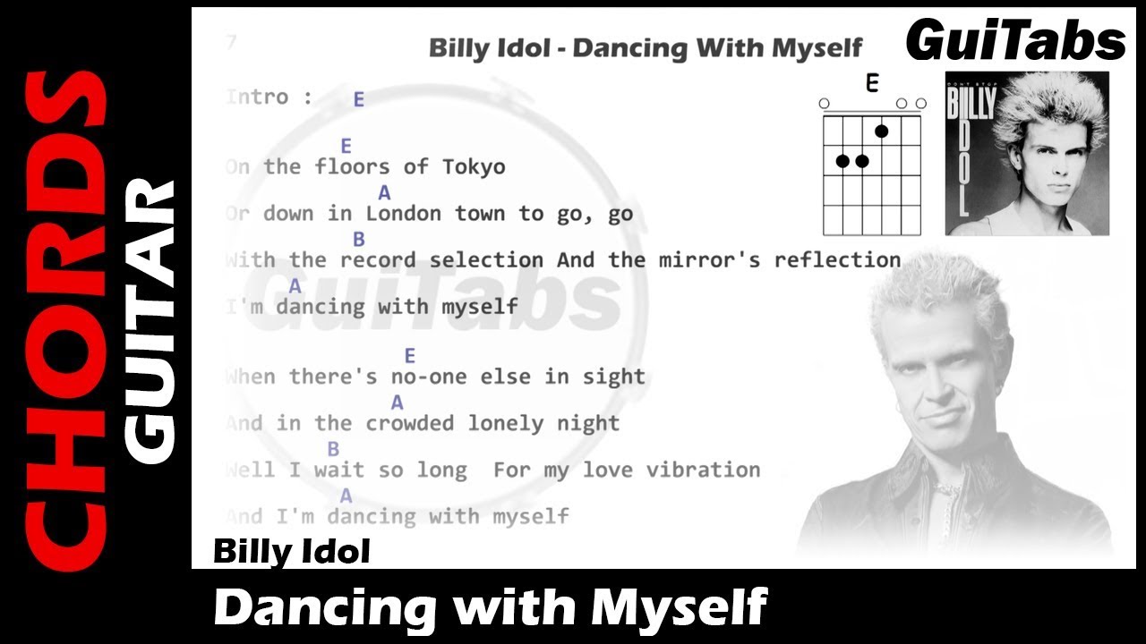 DANCING WITH MYSELF 😎 - Billy Idol ( Lyrics - GUITAR Chords 🎸- Karaoke )
