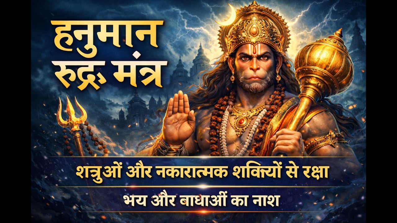 Hanuman Mantra 21 Times | Om Namo Hanumate Rudravataraya | Protection & Strength Mantra