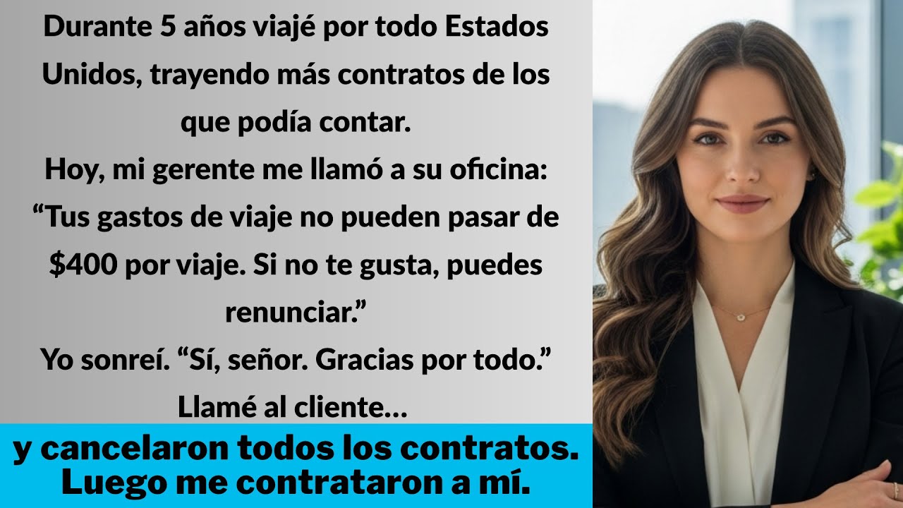 Mi gerente dijo que mis viajes de trabajo eran una carga&hellip; as&iacute; que renunci&eacute;.