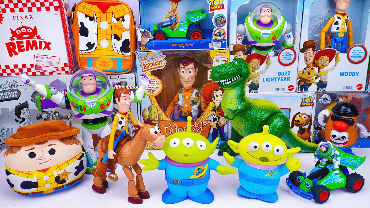 Unboxing Disney Pixar Toy Story toy collection ASMR | Woody & Rex & Bullseye & Aliens