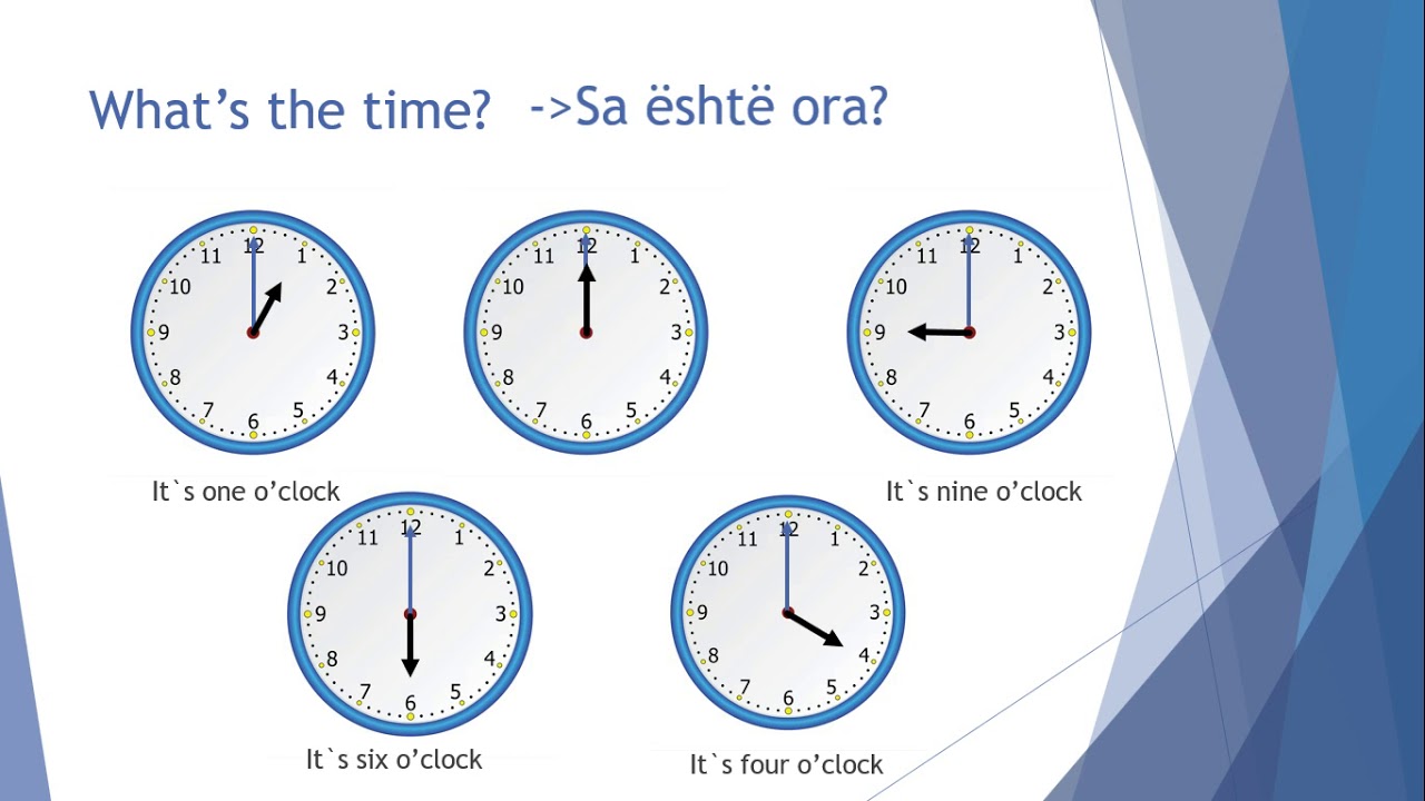 Klasa III - Telling the Time - Tregojme kohen ne Gjuhen Angleze