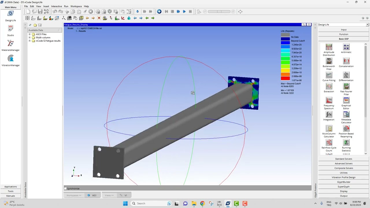nCode DesignLife Vibration Fatigue  Analysis #analysis #engineering  #fatigue #ansys #nCode