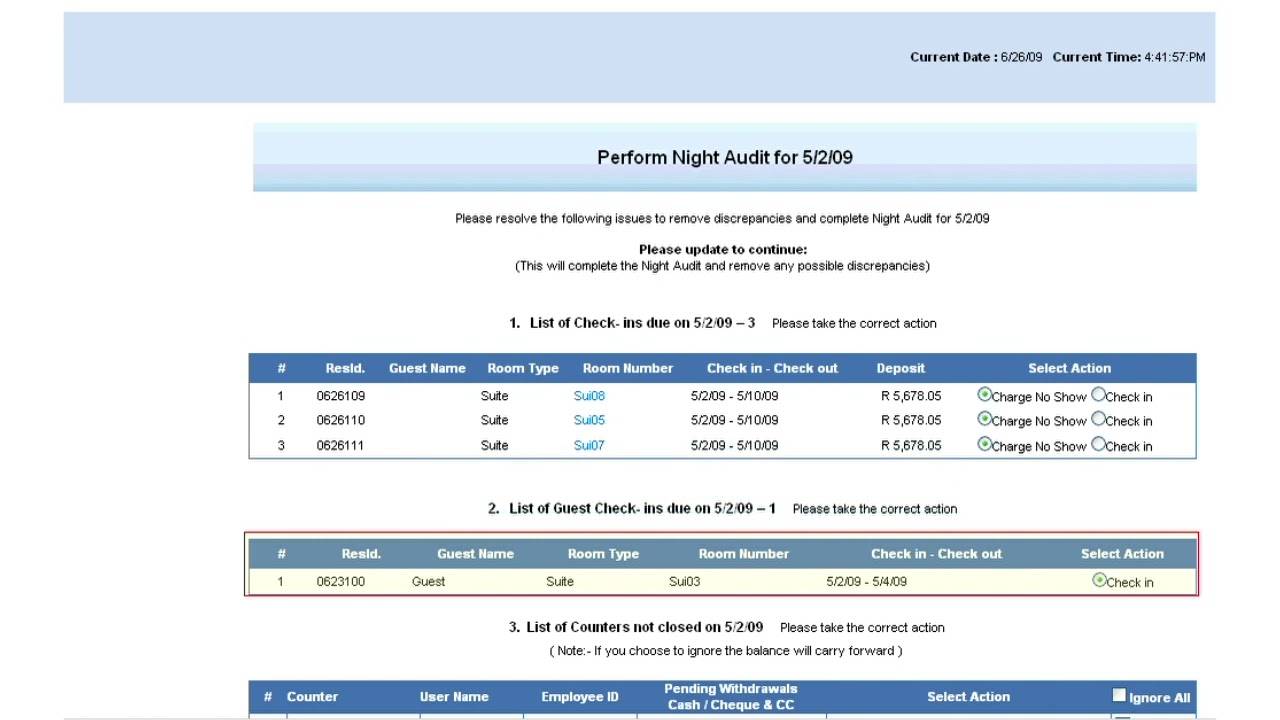 Night Audit Overview | Hotelogix