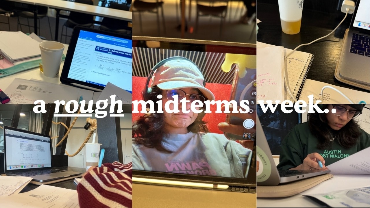 BACK TO BACK MIDTERMS VLOG 🥴 1 hr of sleep, how i cram for finals, study vlog of a stressed student,