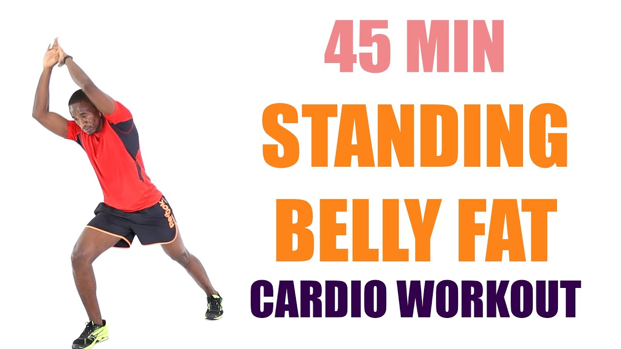 Standing Belly Fat Cardio Workout/ 45 Minute Flat Belly Workout No Jumping 🔥 450 Calories 🔥