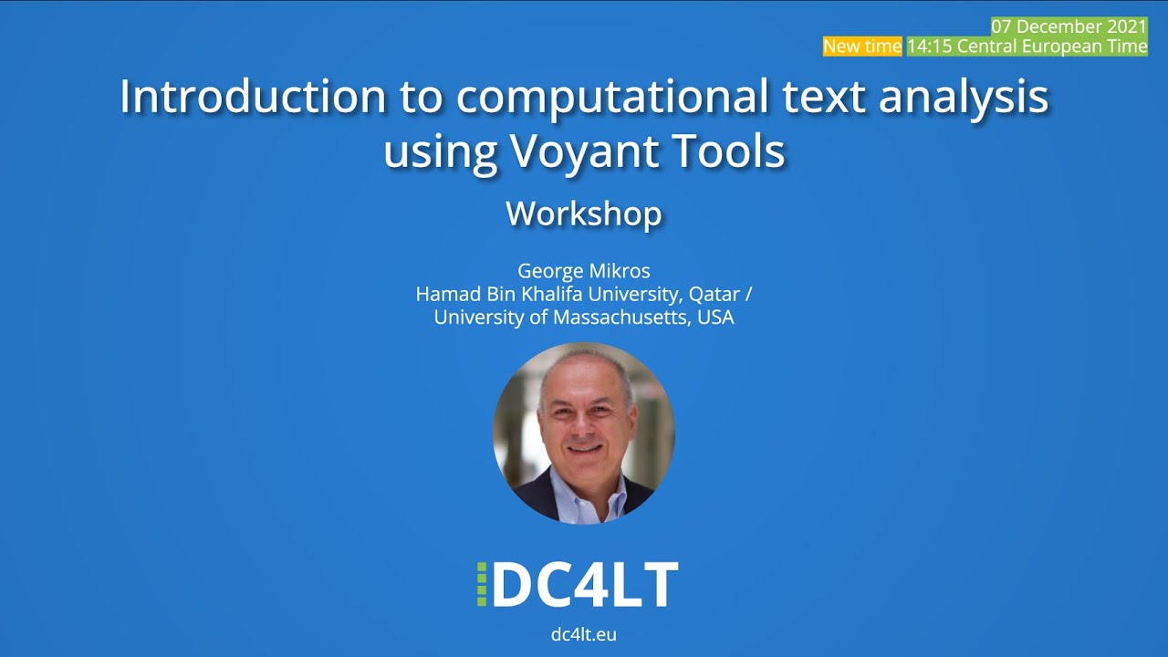 Computational text analysis using Voyant Tools - Digital Language Teaching Global Webinar by DC4LT
