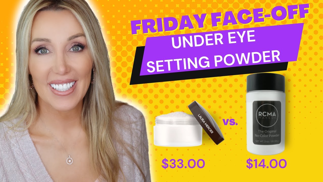 Stop Under Eye Creasing | Laura Mercier vs RCMA Friday Face-Off #drugstoremakeup #powder #undereye