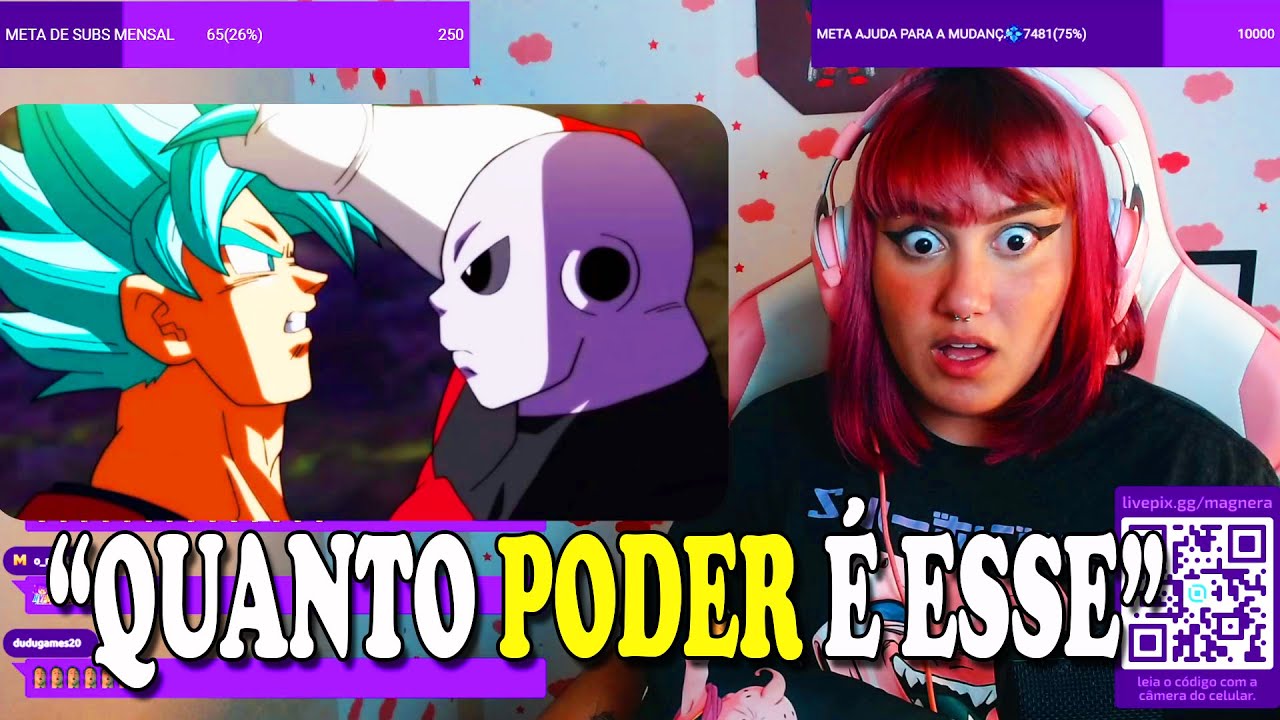MAGNERA REAGINDO (JIREN DANDO UMA SURRA EM GOKU)
