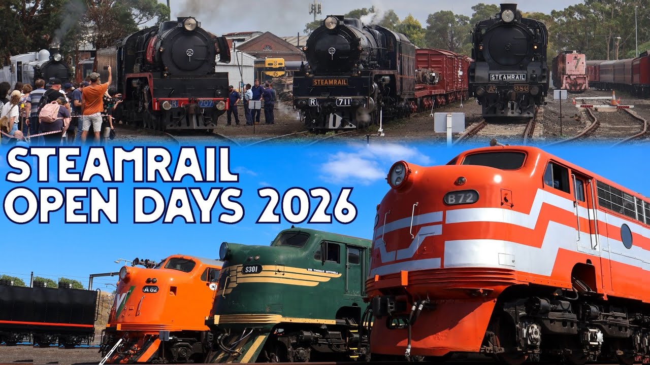 Steamrail Victoria Open Days 2026! - Australia’s biggest Train Gathering! Newport Workshops