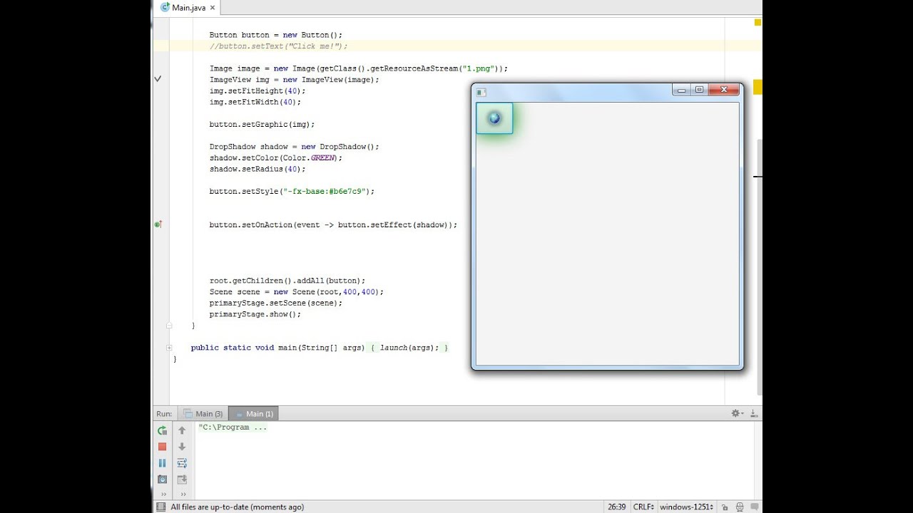 JavaFX. Tutorial#4. Button. (Урок 4, Обучалка, Кнопка) rus.