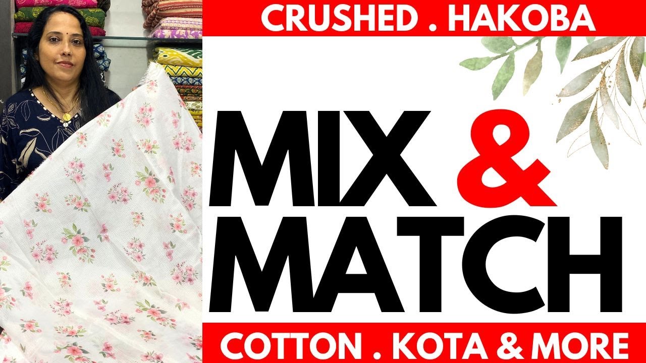 MIX & MATCH COLLECTION | HAKOBA | SAREE & KURTI COMBO | COTTON | 1JUN25