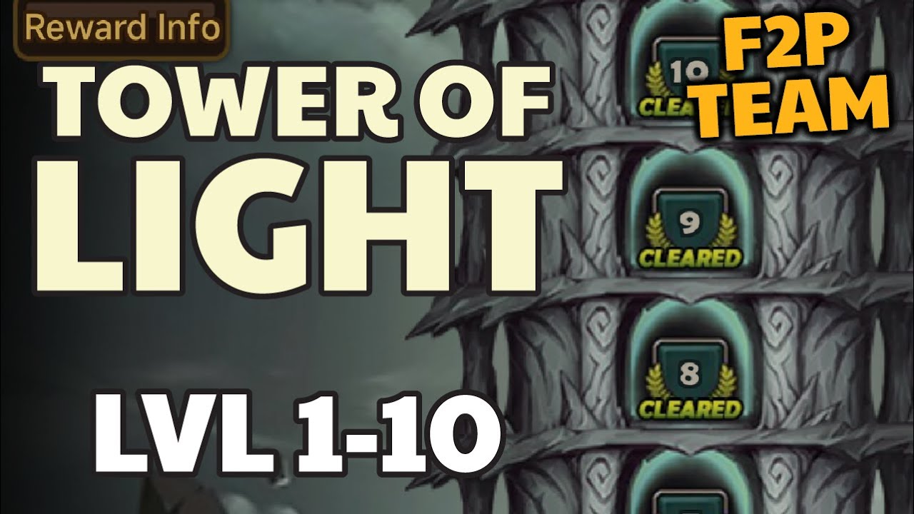 (F2P) TOWER OF LIGHT (Challenge of Ascension) FLOOR 1-10 GUIDE - Summoners War: Sky Arena