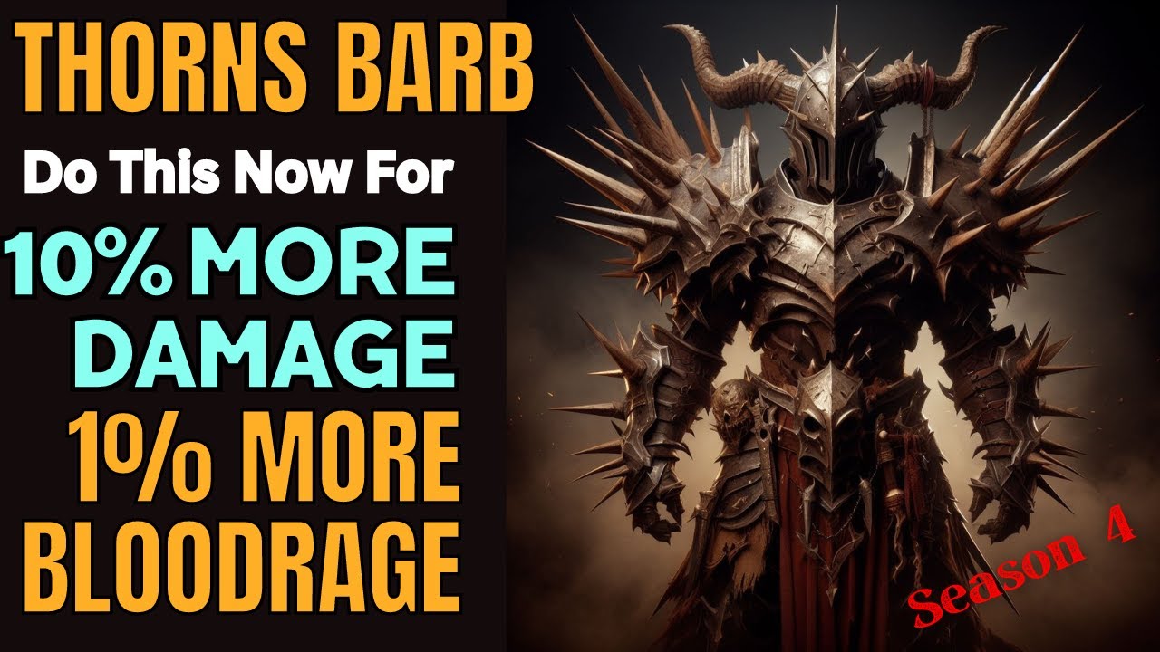 Thorns Barb Build Pit 118+ Do This Now For 10%+ More Damage!