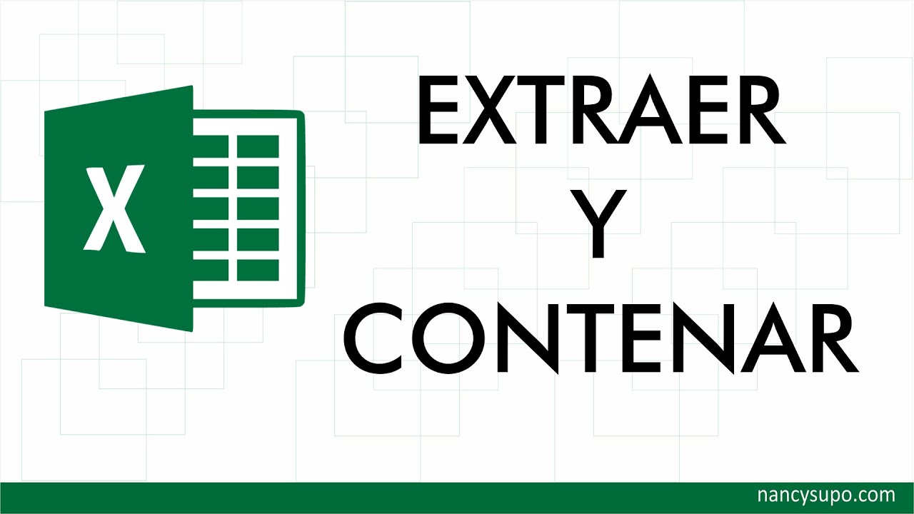 EXTRAER y CONCATENAR: Excel