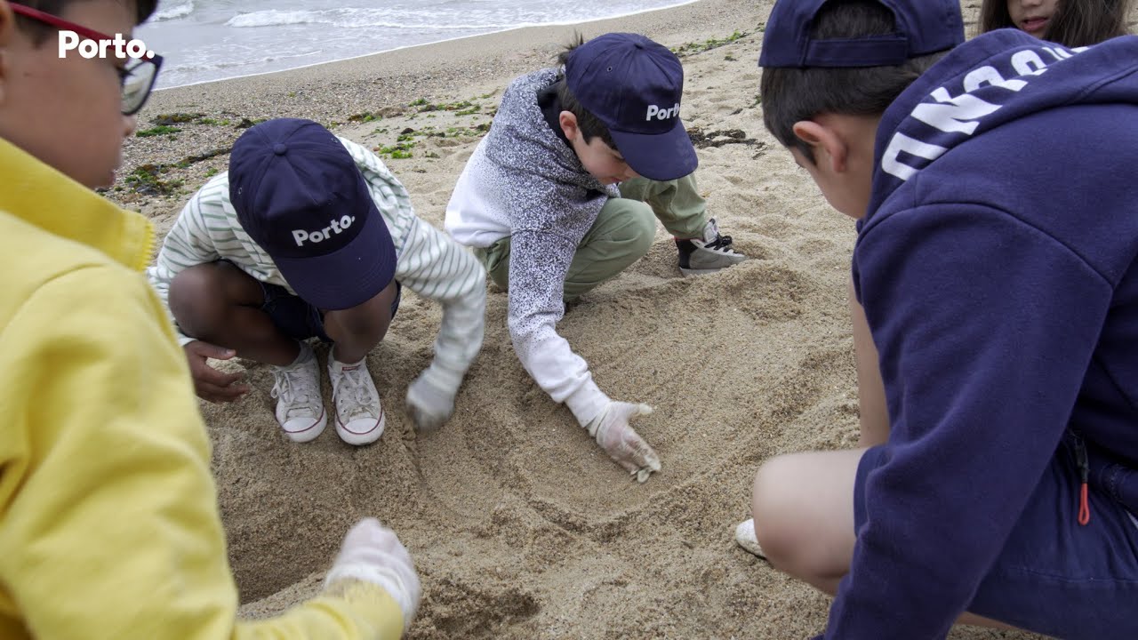 Ação de limpeza nas praias com escolas