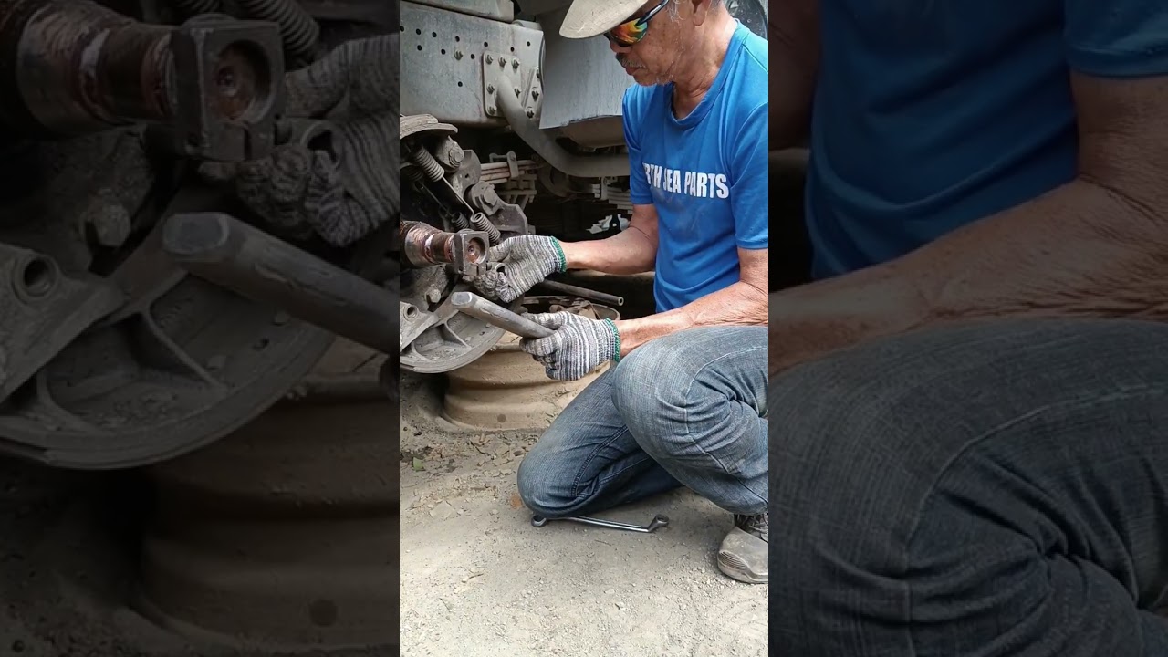 Shacman / china trucks / I beam dismantling / king pin kit replacement 