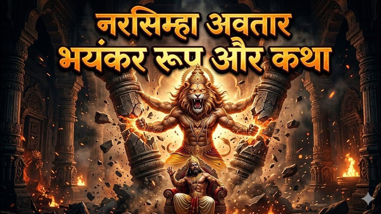 नरसिम्हा अवतार भयंकर रूप। होलिका दहन कथा। 🦁👹🙏जरूर देखे चमत्कार। #होलिका  #holikadahan #holika 