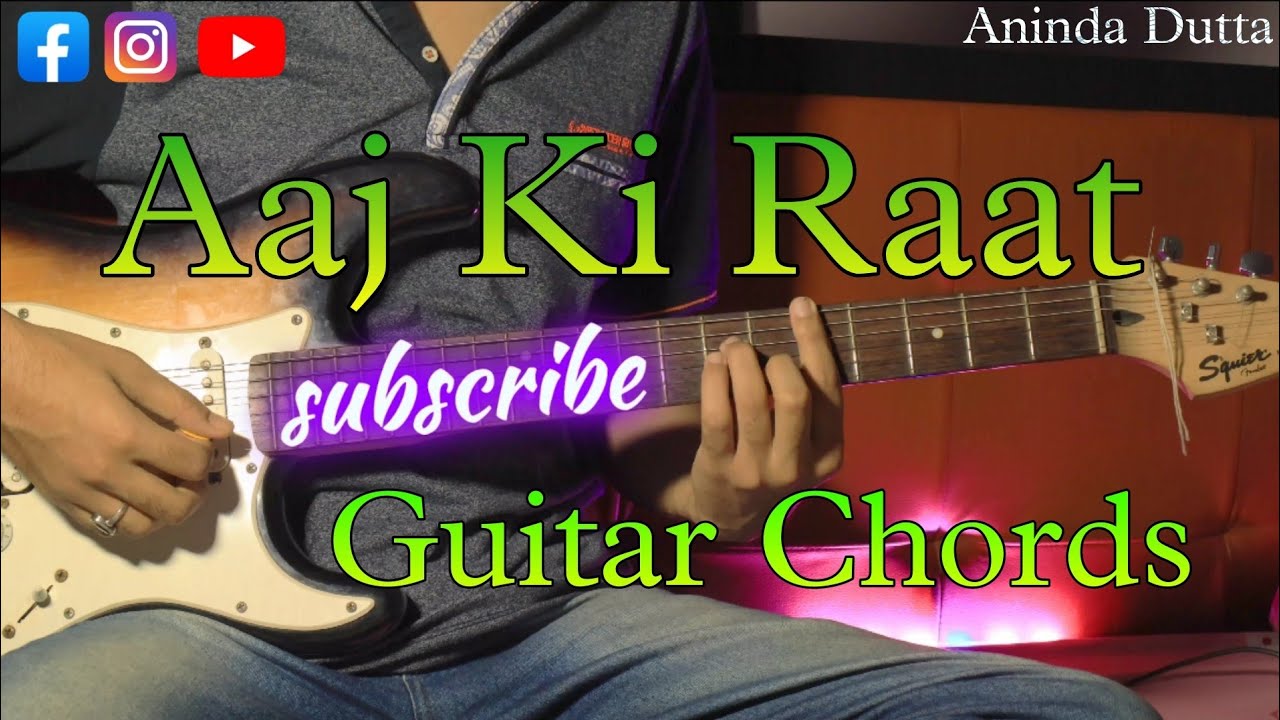 Aaj Ki Raat Guitar Chords Cover | Stree 2 | Tamannaah, Madhubanti Bagchi | Rajkumar Rao, Shraddha