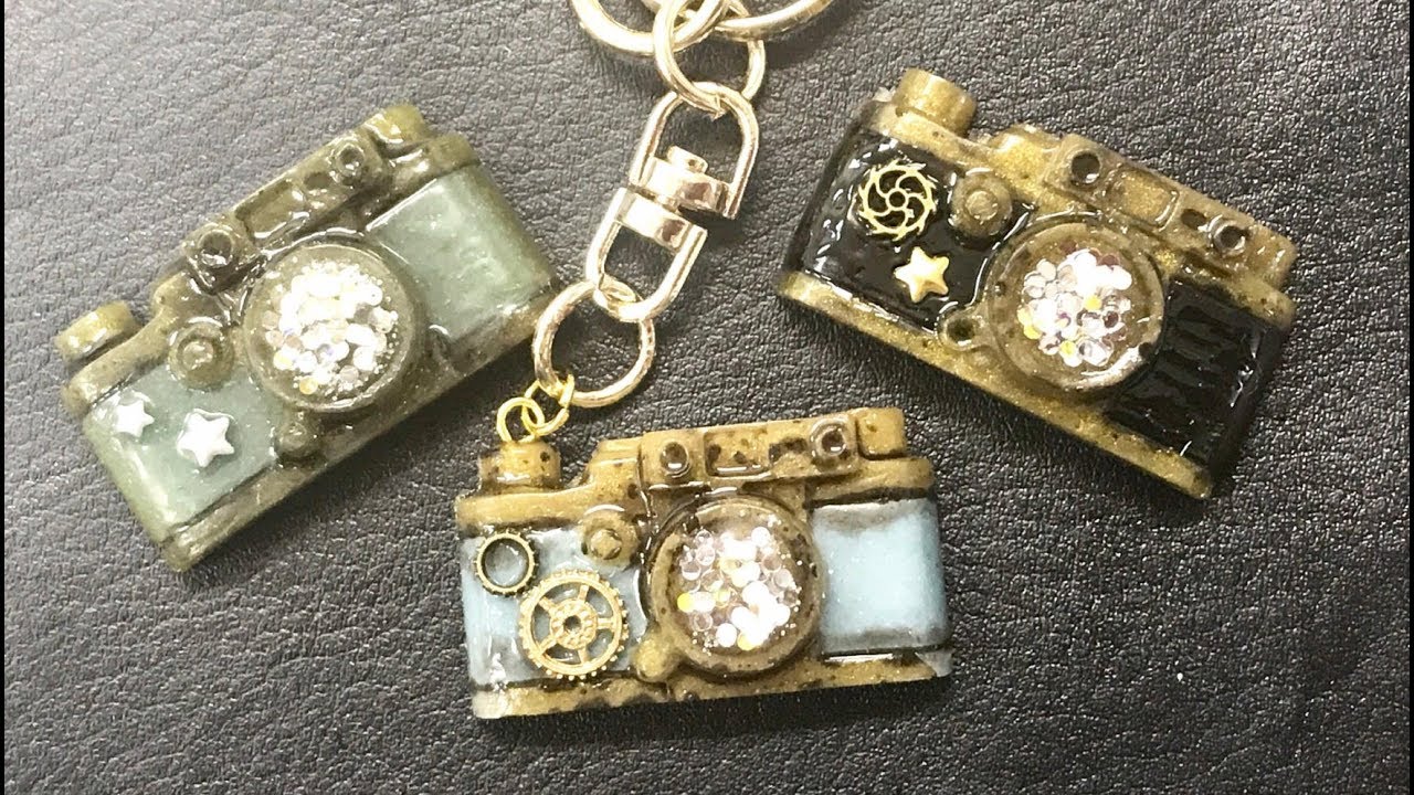 【UVレジン 100均　リクエスト】アンティーク風カメラをダイソーの新モールドで作ってみました！【初心者】Resin Antique camera