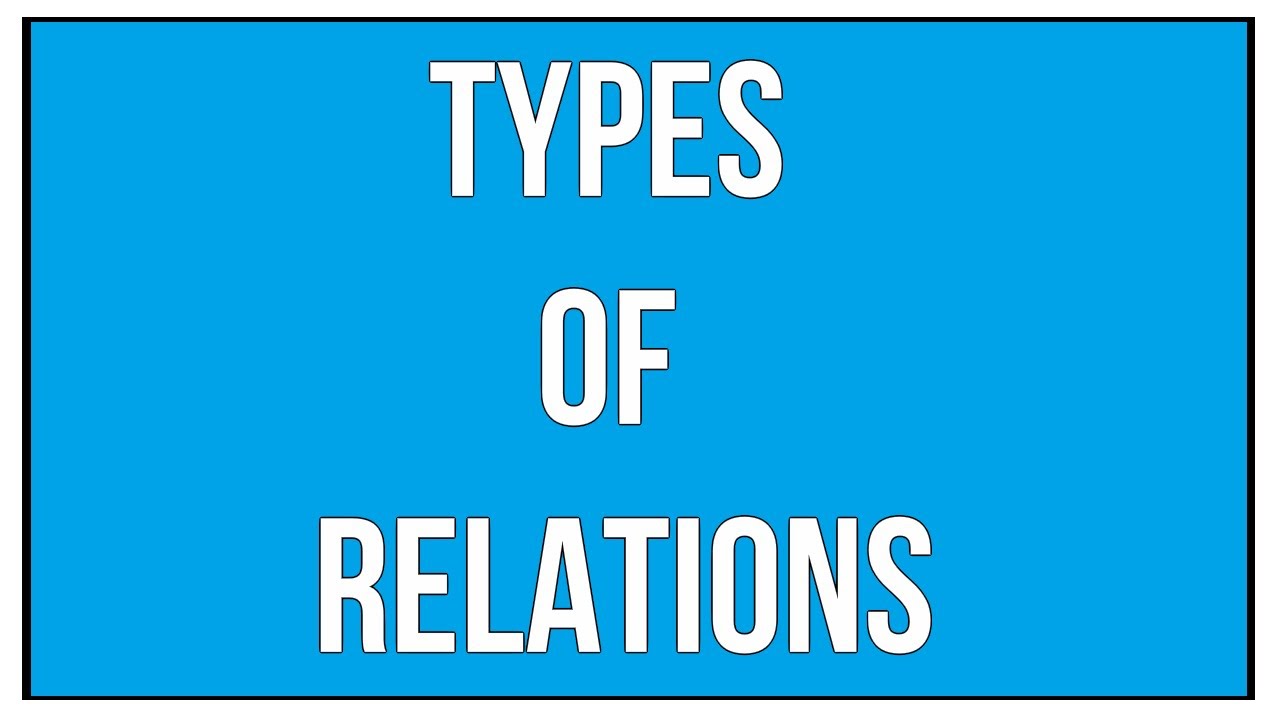 Explain The Different Types Of Relations With Examples - Sets And Relations / Maths Algebra