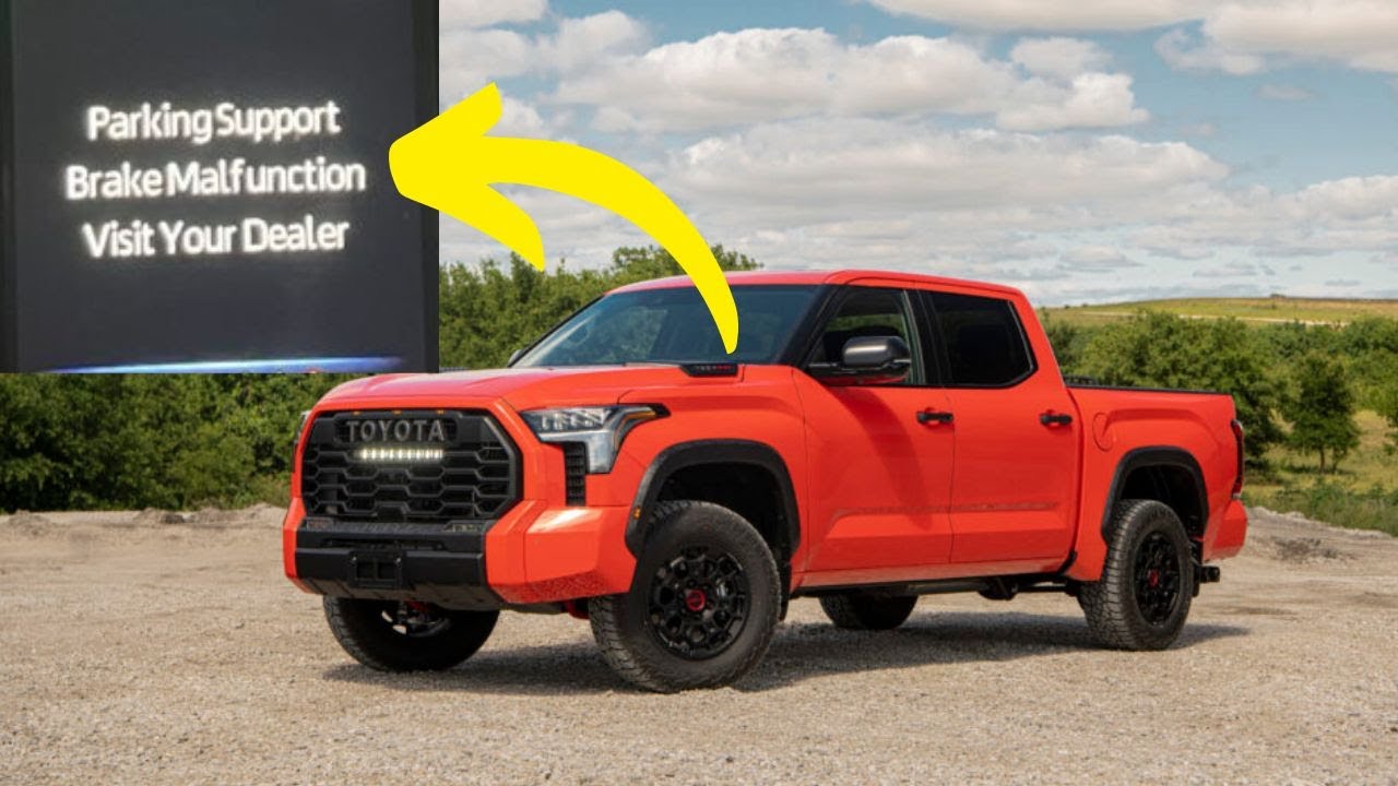 “Parking support brake malfunction” warning in Toyota