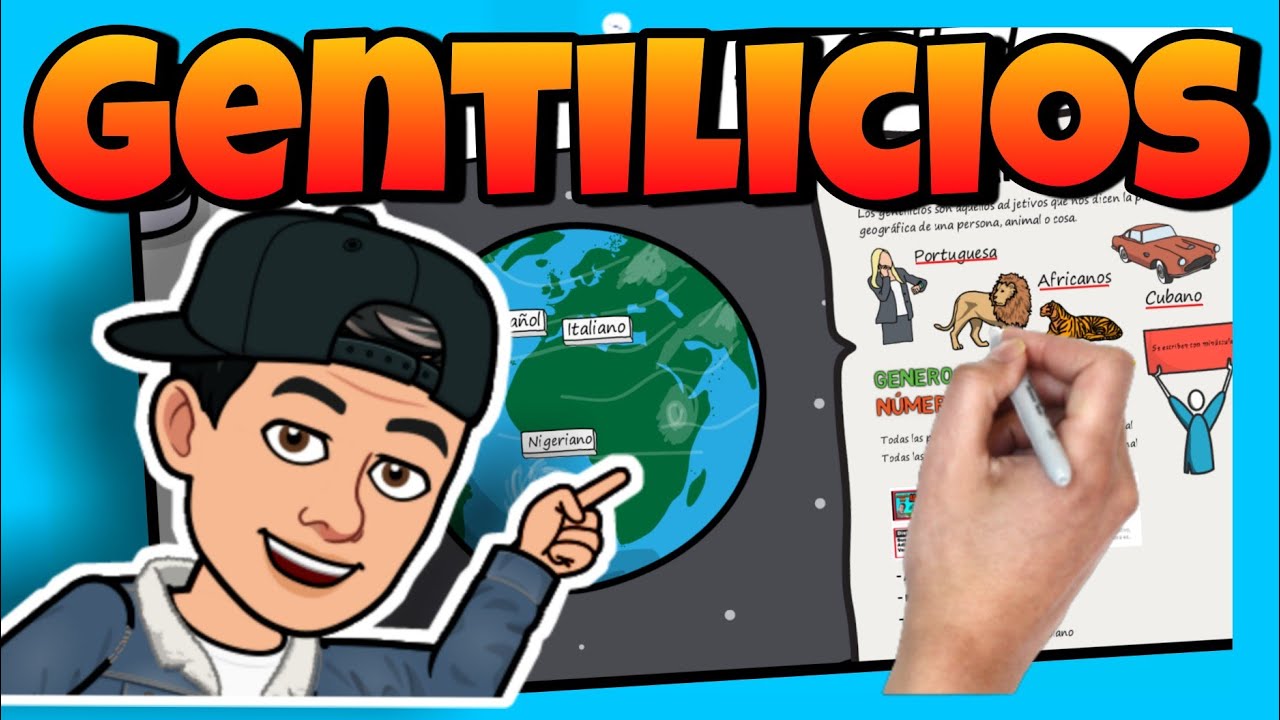 🇪🇸 Adjetivos GENTILICIOS para Ni&ntilde;os de PRIMARIA 🇲🇽