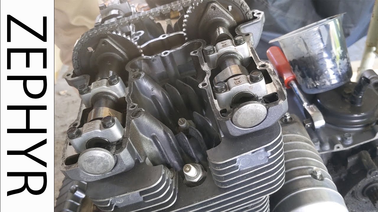 ゼファー550cc エンジン あけます DIY