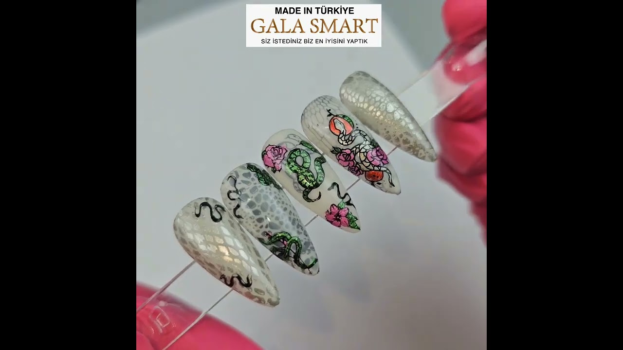 Stamp plaka ile nail art