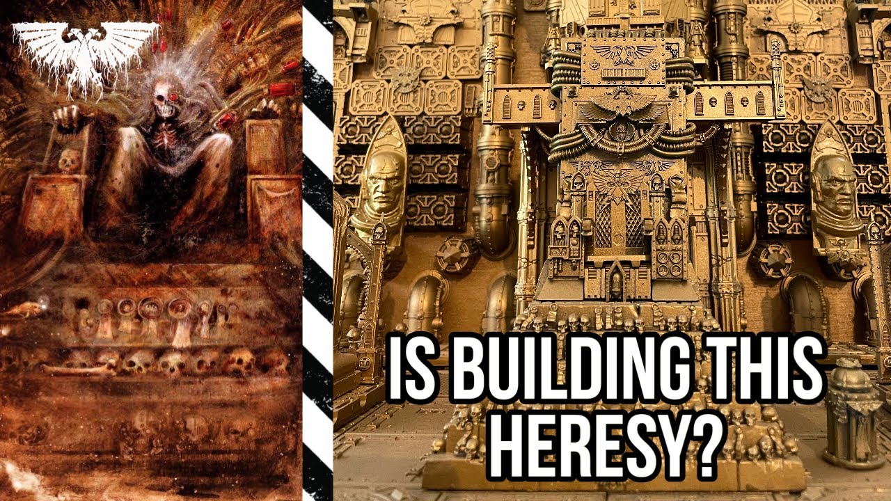 Constructing a Giant Golden Throne Diorama from Warhammer 40,000