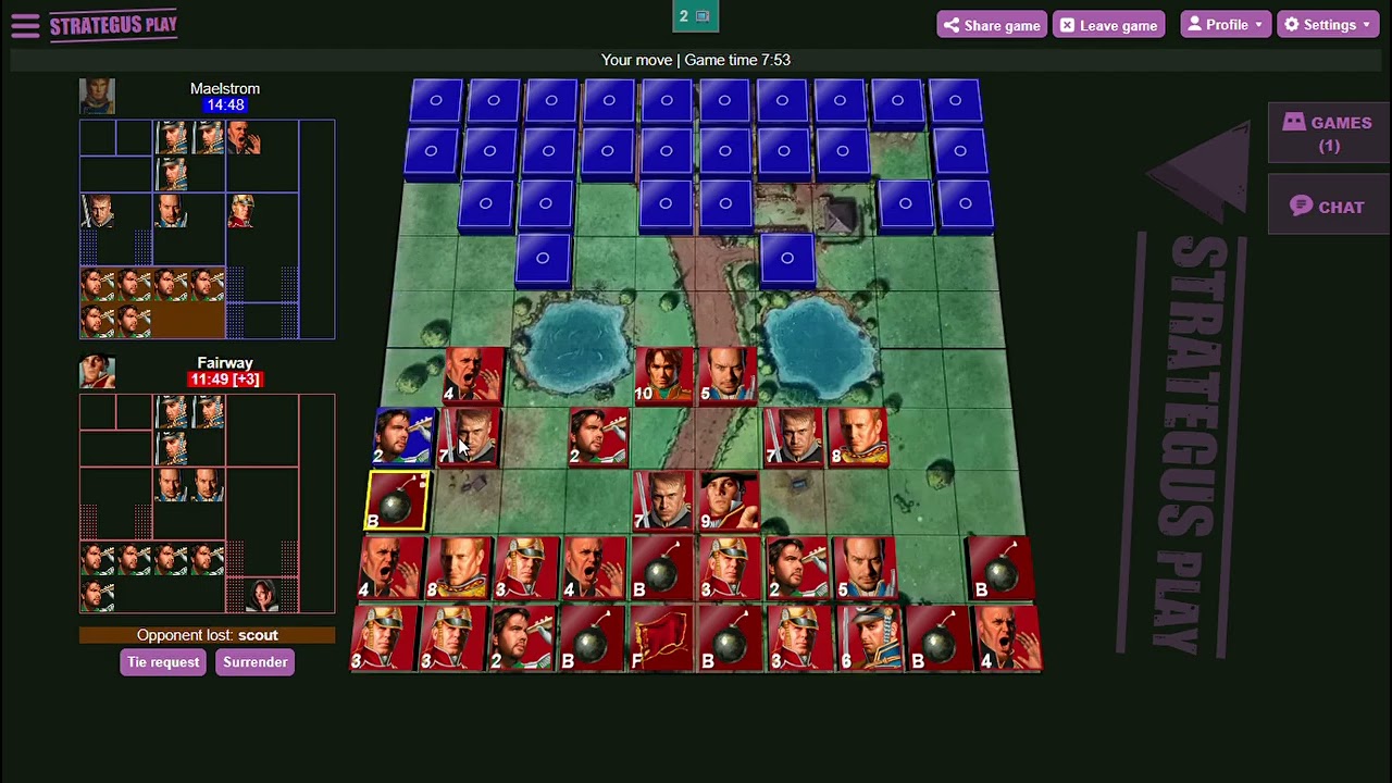 Stratego - Ranked Game on Strategus #65 - Fairway v. Maelstrom