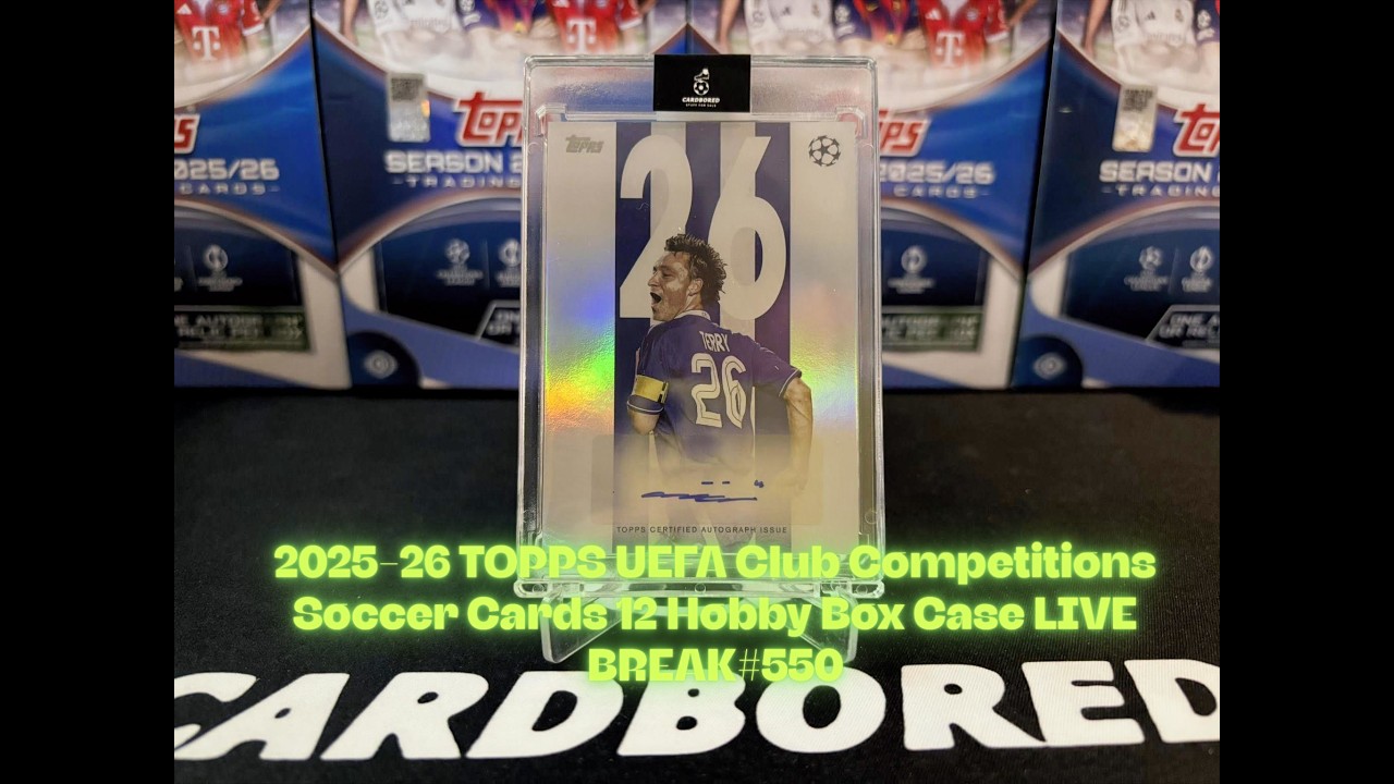 2025-26 TOPPS UEFA Club Competitions Soccer Cards 12 Hobby Box Case LIVE BREAK#550